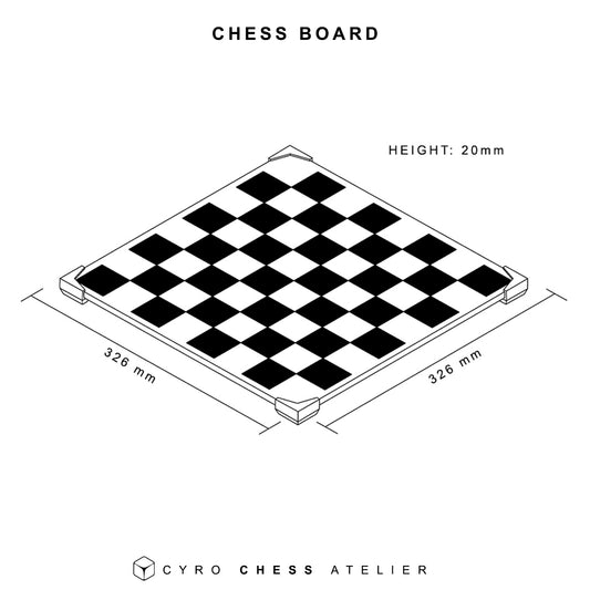 Modern Glass Chess Board Only – Handmade Chessboard for Home & Office Decor