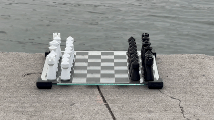Modern Glass Chess Set: Weighted Pieces, Unique Design